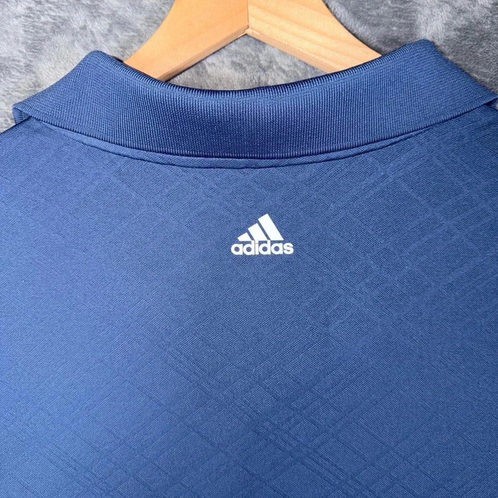 Adidas Mens Puremotion Golf Polo Shirt Size 4XL‎ Blue Short Sleeve